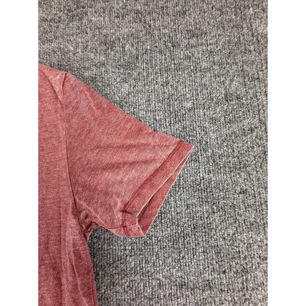 Lucky Brand Womens Small‎ Red Bear Sweater Graphic T-Shirt Tee Venice Burnout